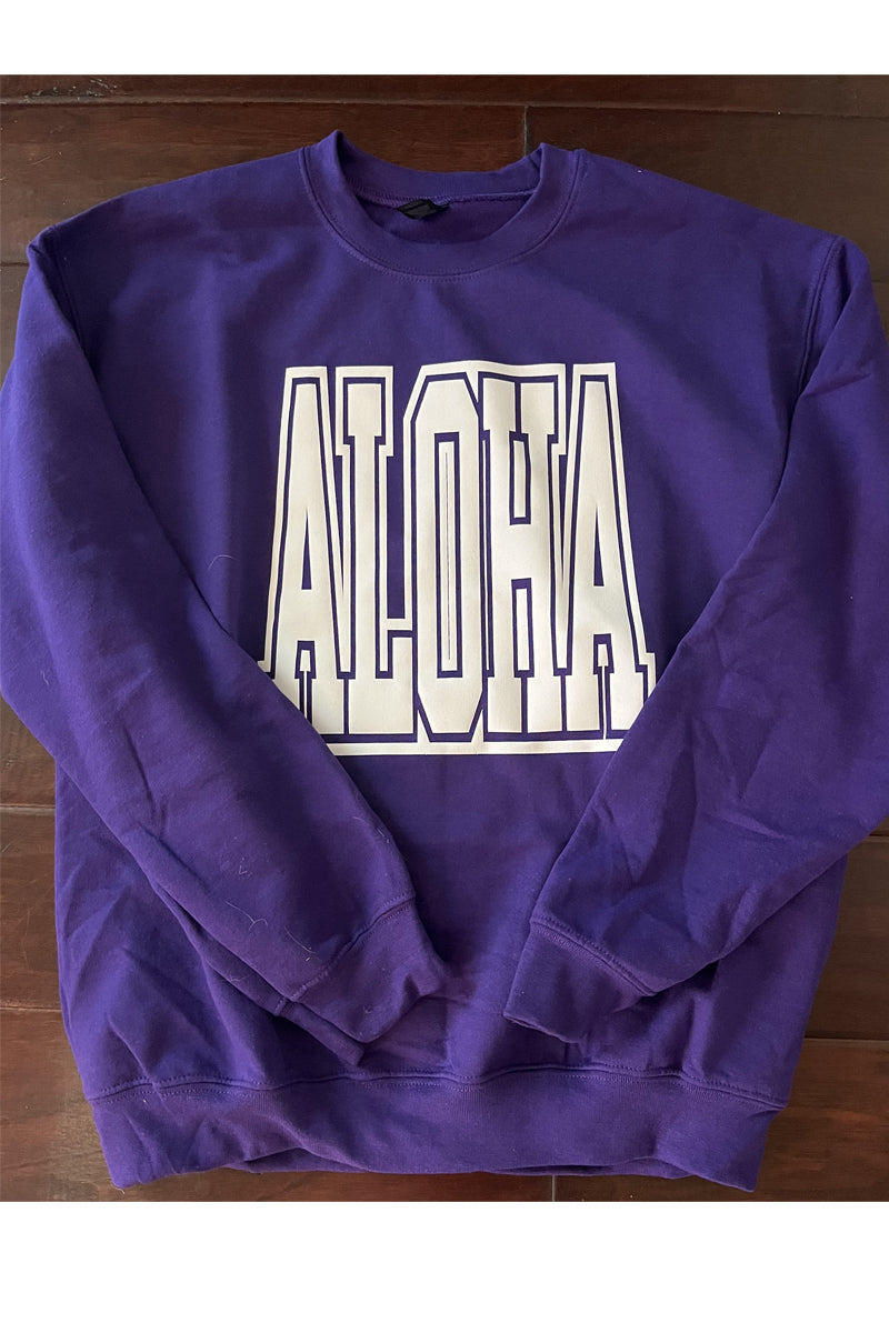 Aloha Sweatshirt, Purple