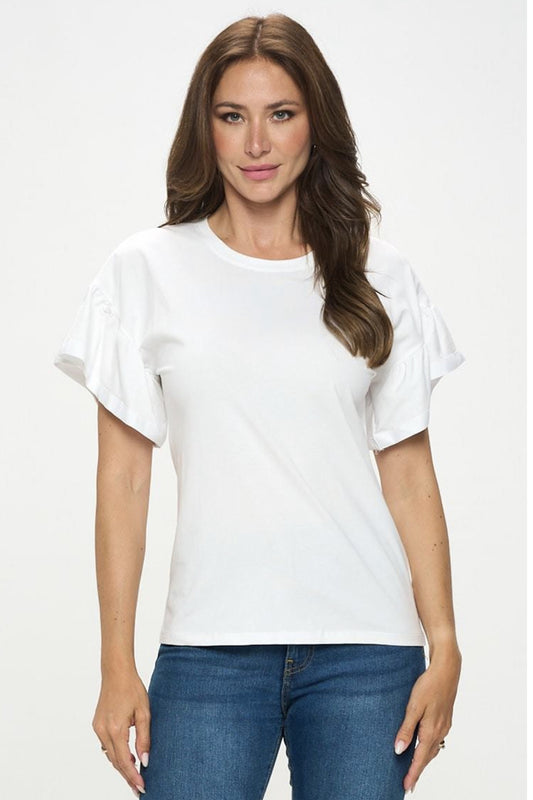 Bell Sleeve T-shirt, White