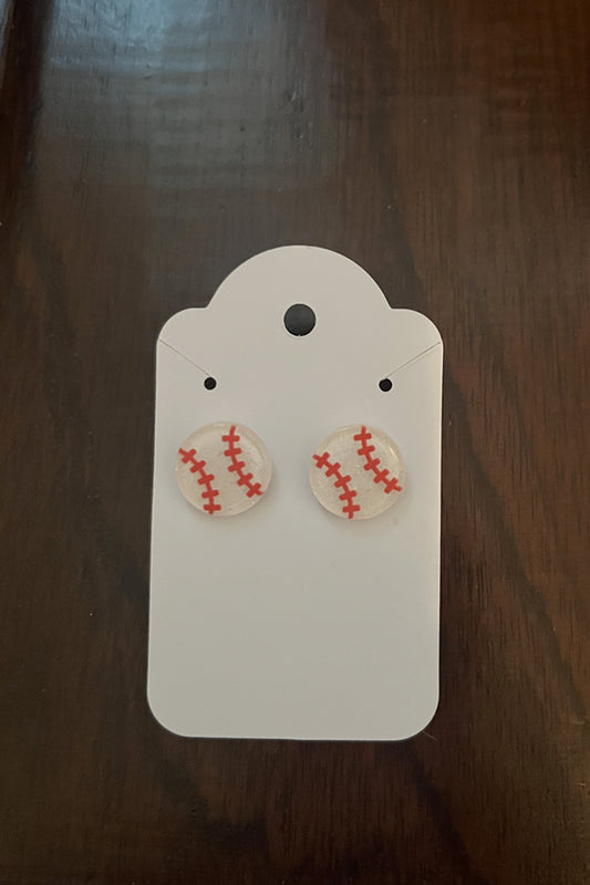 Baseball Stud Earrings